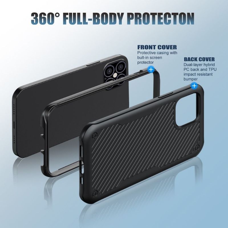 Coque iPhone 12 Pro Max Sentinel - coque + 2 verre trempé