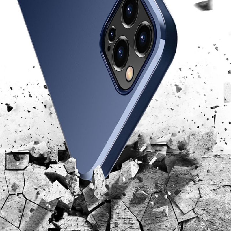 Coque iPhone 12 Pro Max simplisme magnétique - Bleu marine