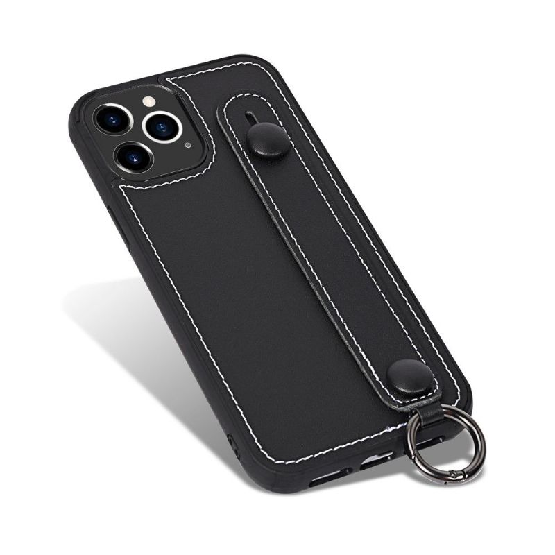 Coque iPhone 12 Pro Max Strap coutures simili cuir