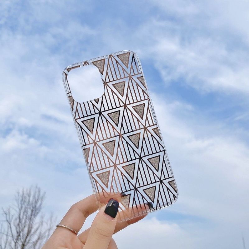 Coque iPhone 12 Pro Max Triangles Pailletés