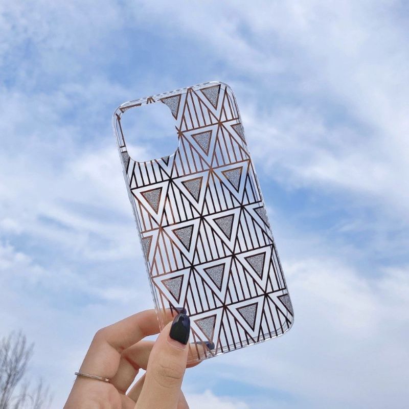 Coque iPhone 12 Pro Max Triangles Pailletés