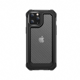 Coque Transparente iPhone 12 Pro Max Style Fibre de Carbone