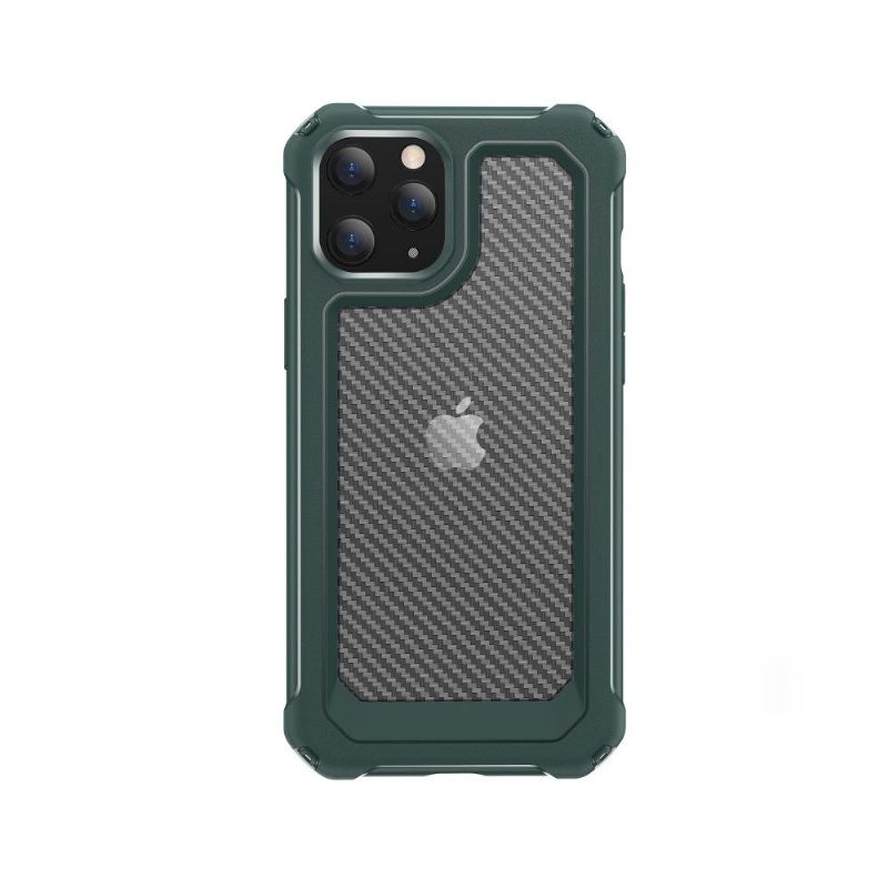 Coque Transparente iPhone 12 Pro Max Style Fibre de Carbone