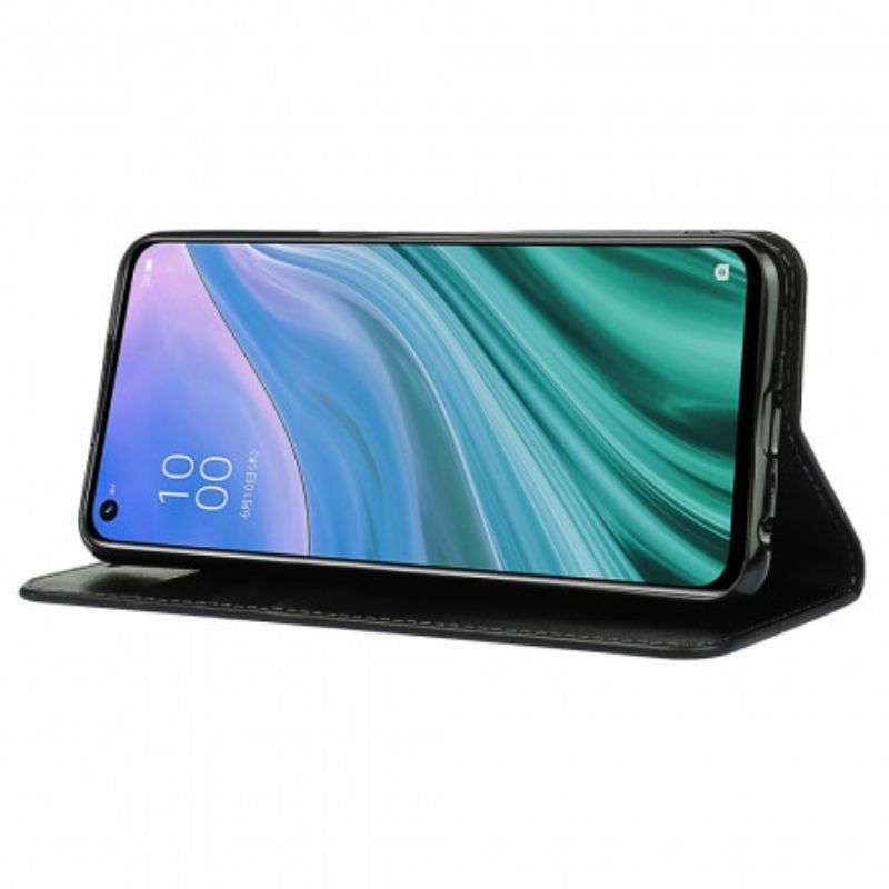 Flip Cover Oppo A54 5G / A74 5G Cuir Véritable