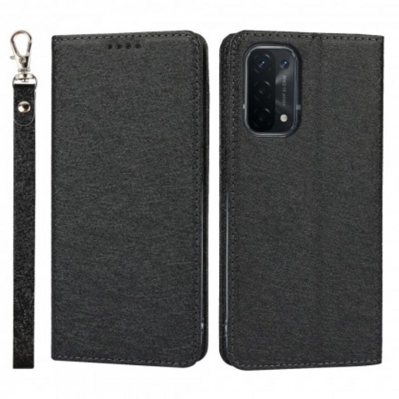 Flip Cover Oppo A54 5G / A74 5G Style Cuir Douceur avec Lanière