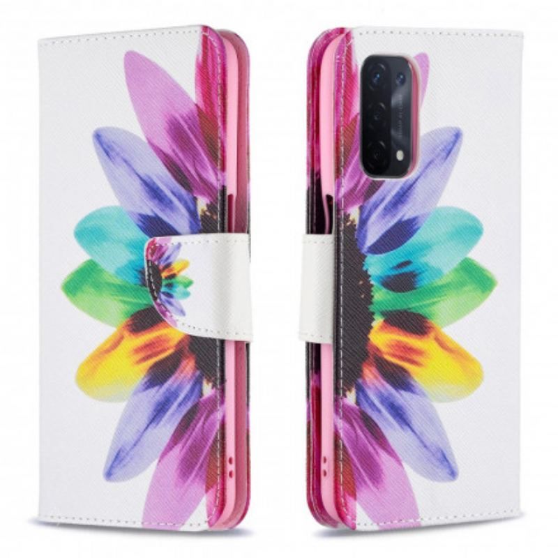 Housse Oppo A54 5G / A74 5G Fleur Aquarelle