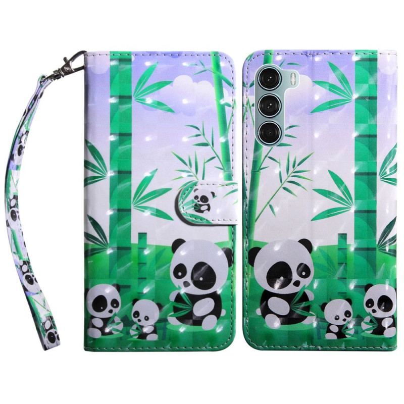 Housse Oppo A54 5G / A74 5G Panda avec Lanière