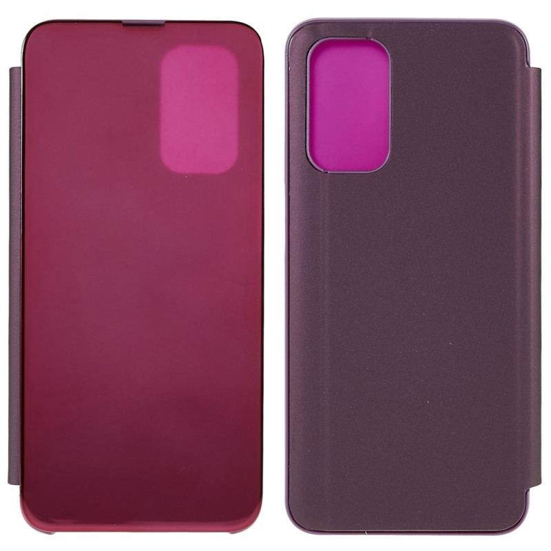 View Cover Oppo A54 5G / A74 5G Miroir et Effet Cuir