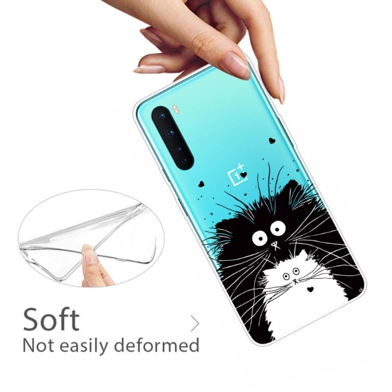 Coque OnePlus Nord chats noir et blanc