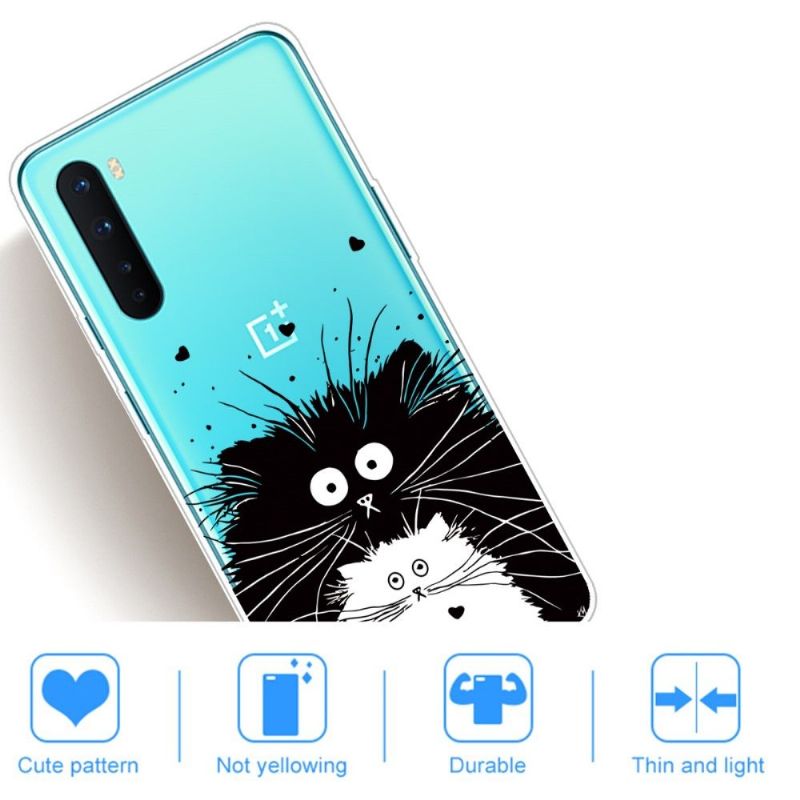 Coque OnePlus Nord chats noir et blanc