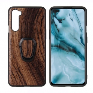 Coque OnePlus Nord effet bois avec support magnétique