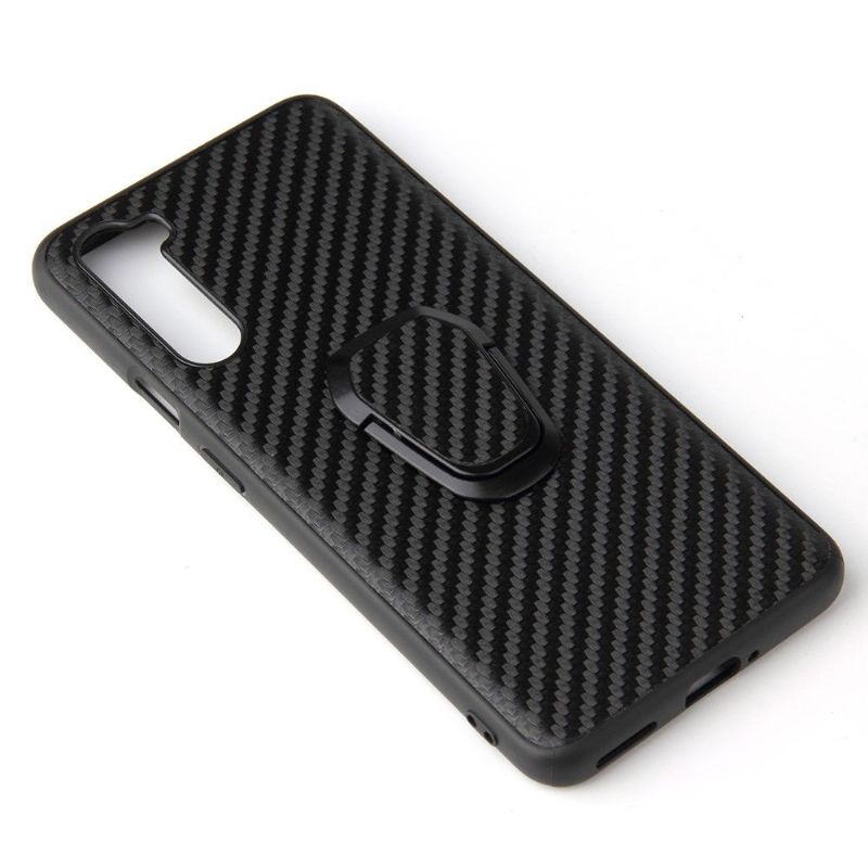 Coque OnePlus Nord fibre de carbone avec support magnétique