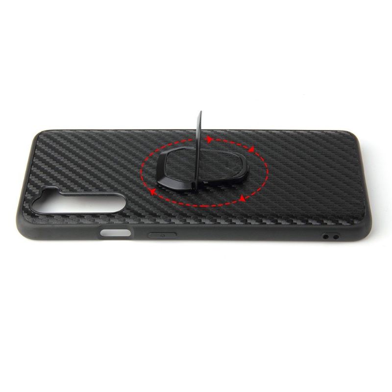 Coque OnePlus Nord fibre de carbone avec support magnétique