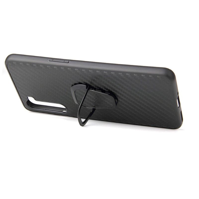 Coque OnePlus Nord fibre de carbone avec support magnétique