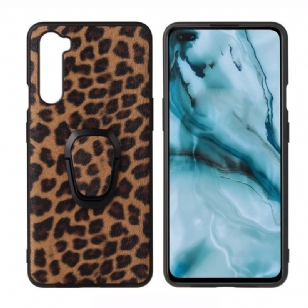 Coque OnePlus Nord motif léopard avec support magnétique