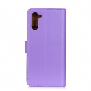 Étui OnePlus Nord simili cuir basique - Violet