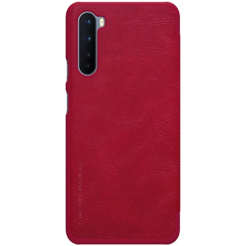 Housse OnePlus Nord Qin Series Effet Cuir - Rouge