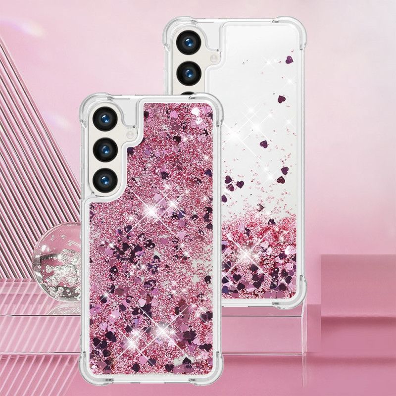 Coque à Cordon Samsung Galaxy S24 Plus 5G Paillettes Flottantes