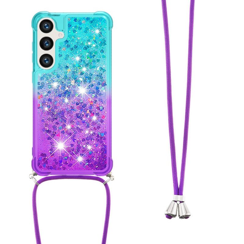 Coque à Cordon Samsung Galaxy S24 Plus 5G Paillettes Intenses