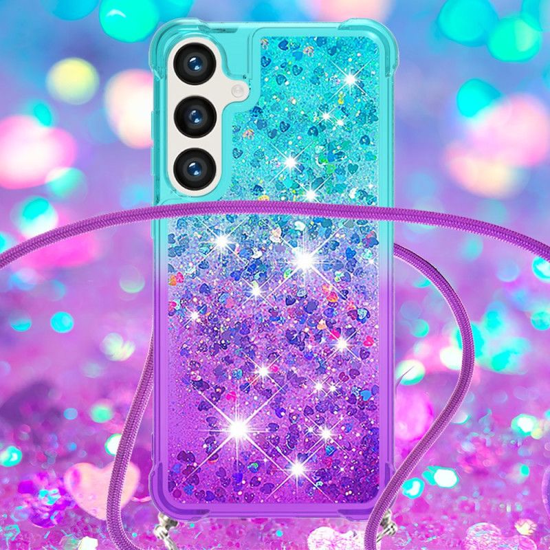 Coque à Cordon Samsung Galaxy S24 Plus 5G Paillettes Intenses