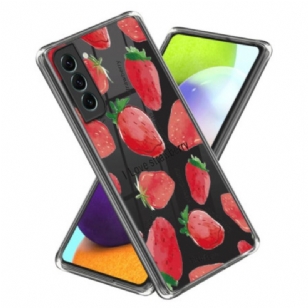 Coque à motif pour Samsung Galaxy S24 Plus Fraises