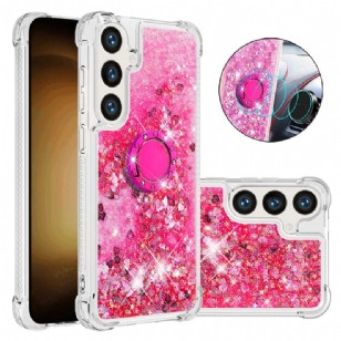 Coque Samsung Galaxy S24 Plus 5G Anneau-Support Paillettes