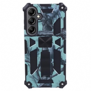 Coque Samsung Galaxy S24 Plus 5G avec Support et Motif Camouflage