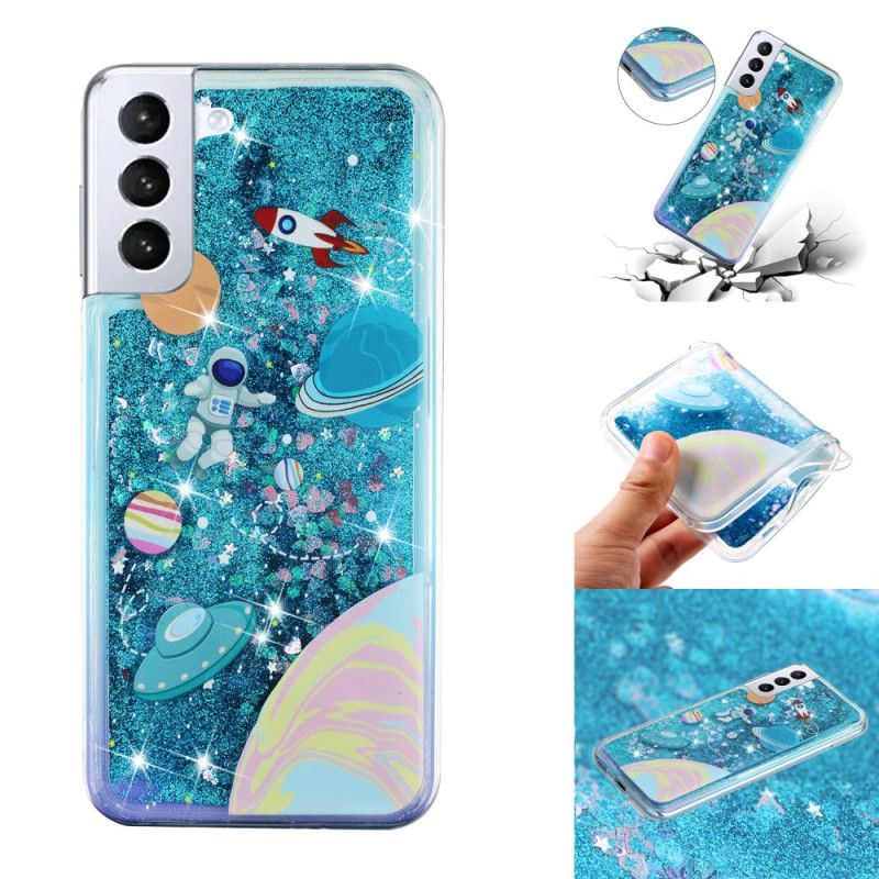 Coque Samsung Galaxy S24 Plus 5G Liquide à Paillettes Univers