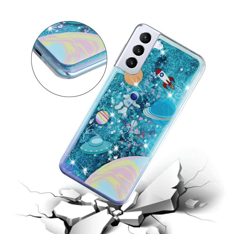 Coque Samsung Galaxy S24 Plus 5G Liquide à Paillettes Univers