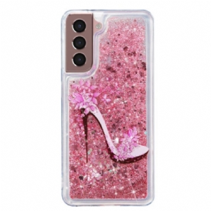 Coque Samsung Galaxy S24 Plus 5G Paillettes Liquides Escarpin