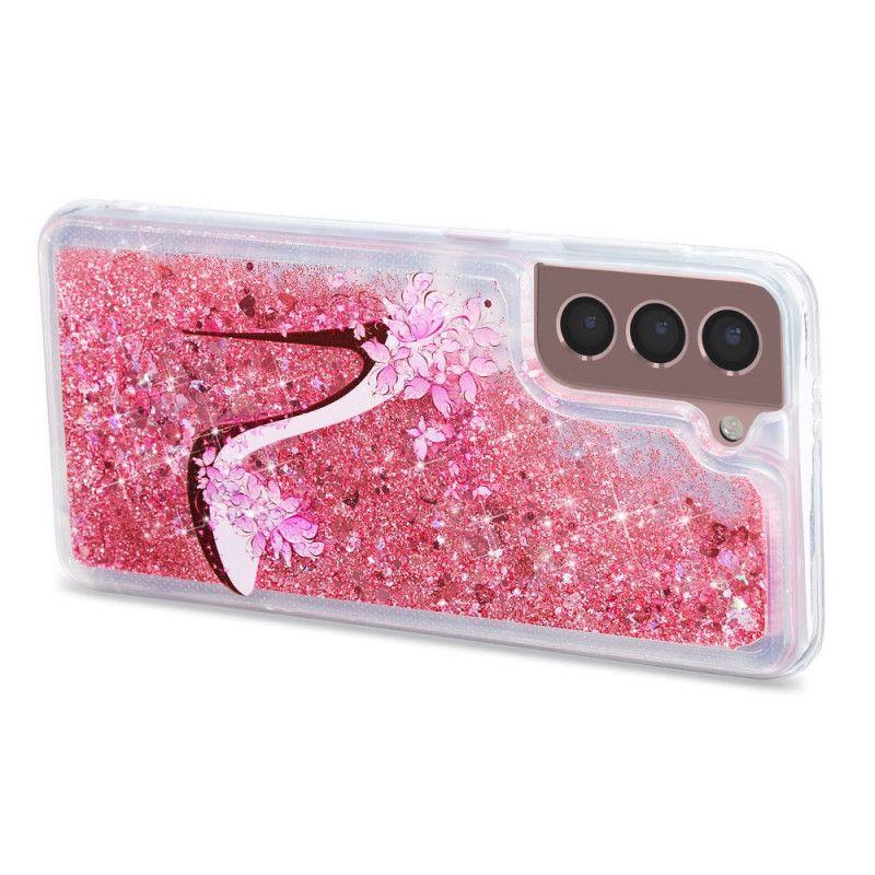 Coque Samsung Galaxy S24 Plus 5G Paillettes Liquides Escarpin