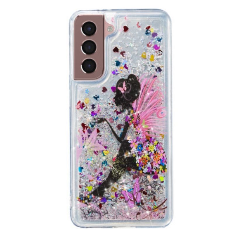 Coque Samsung Galaxy S24 Plus 5G Paillettes Liquides Jeune Fille