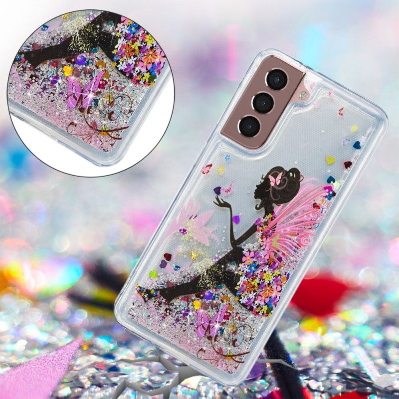 Coque Samsung Galaxy S24 Plus 5G Paillettes Liquides Jeune Fille