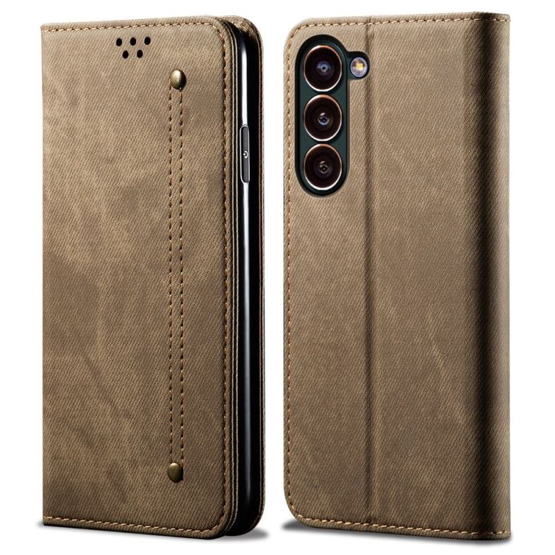 Flip Cover Samsung Galaxy S24 Plus 5G Texture Jeans