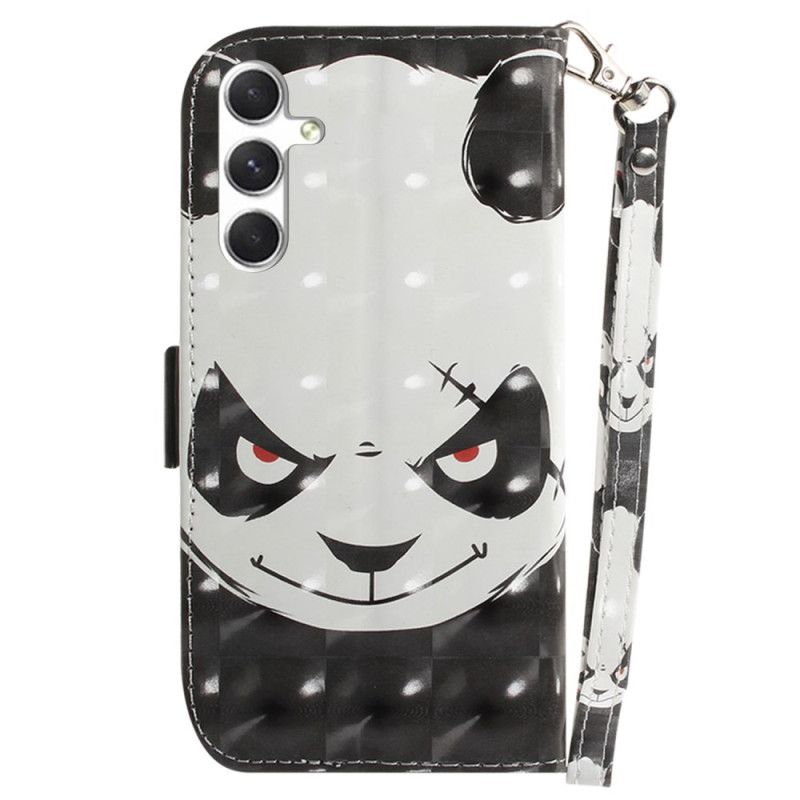 Housse Samsung Galaxy S24 Plus 5G Angry Panda à Lanière