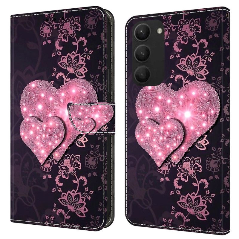 Housse Samsung Galaxy S24 Plus 5G Coeurs en Dentelle