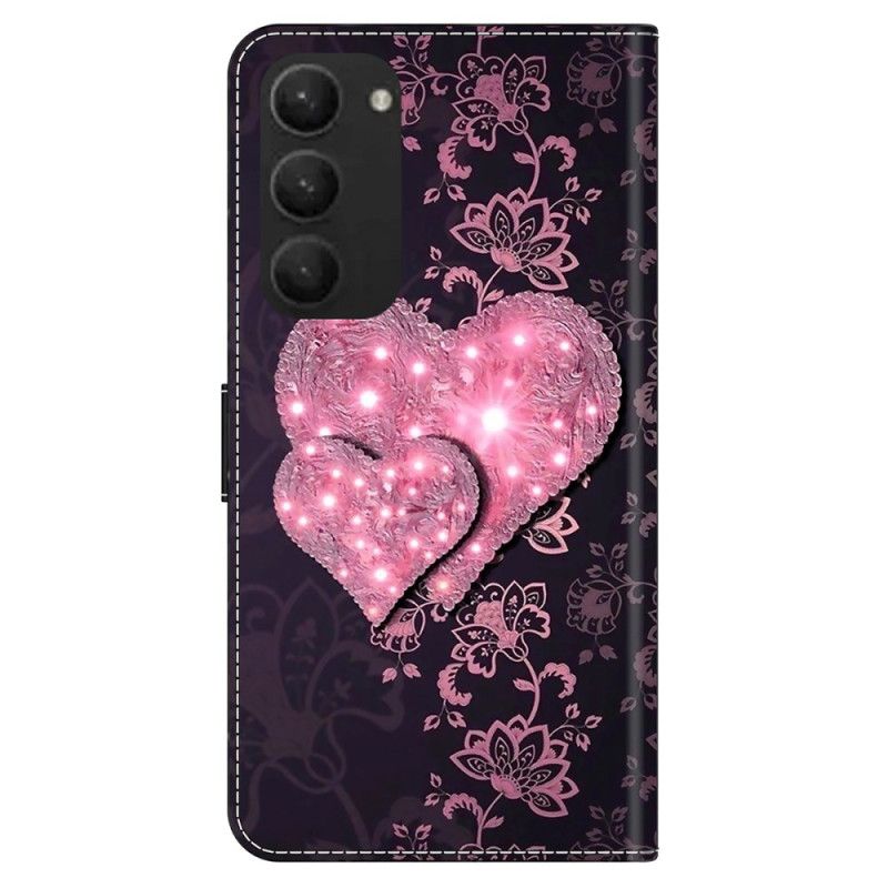 Housse Samsung Galaxy S24 Plus 5G Coeurs en Dentelle