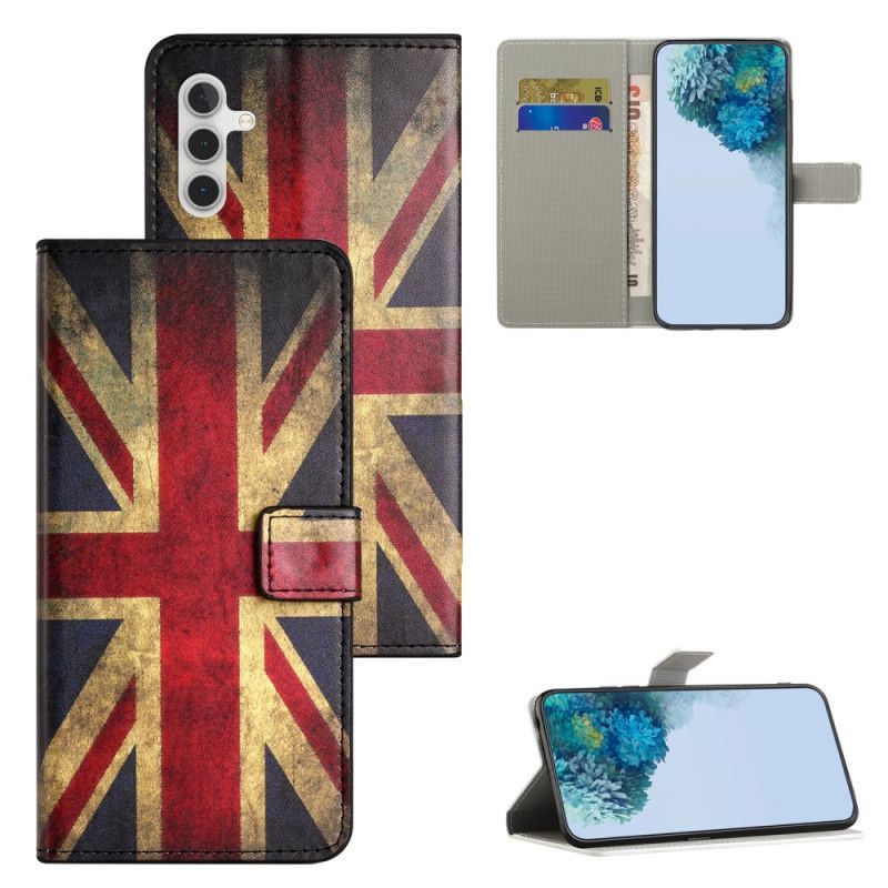 Housse Samsung Galaxy S24 Plus 5G Drapeau Anglais Vintage