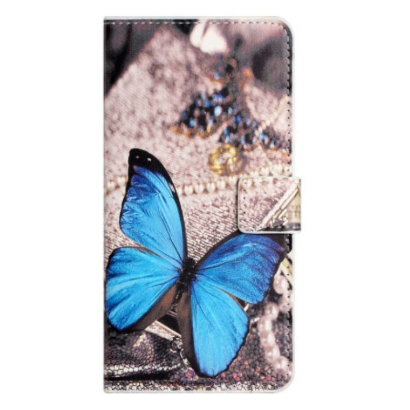 Housse Samsung Galaxy S24 Plus 5G Papillon Bleu