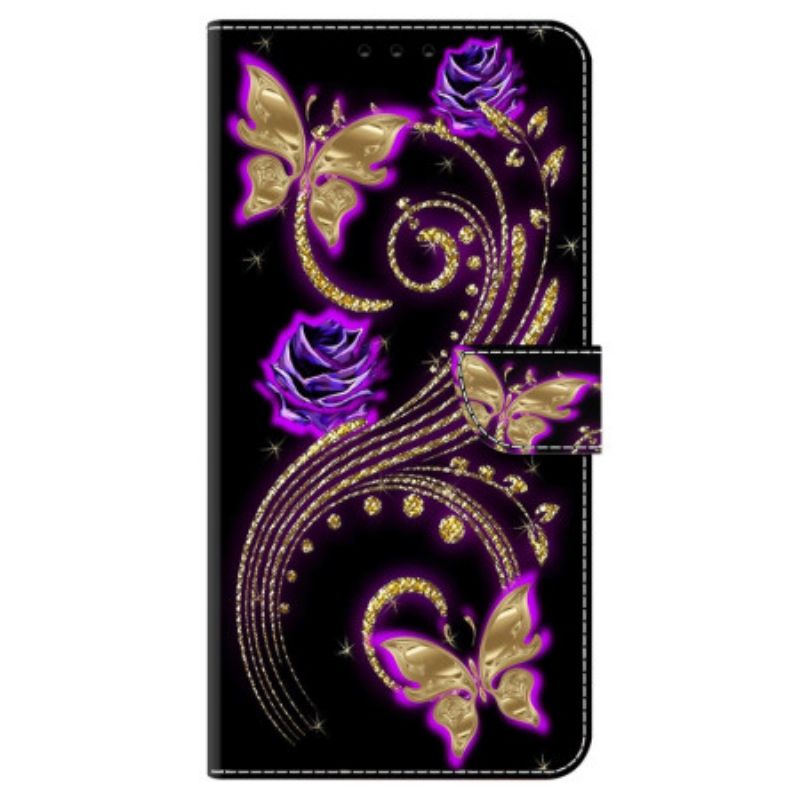 Housse Samsung Galaxy S24 Plus 5G Papillons Violets