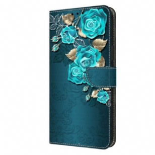 Housse Samsung Galaxy S24 Plus 5G Roses Bleues