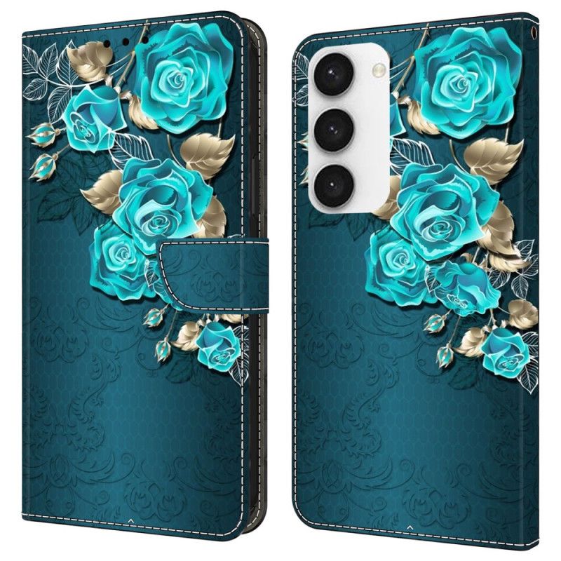 Housse Samsung Galaxy S24 Plus 5G Roses Bleues