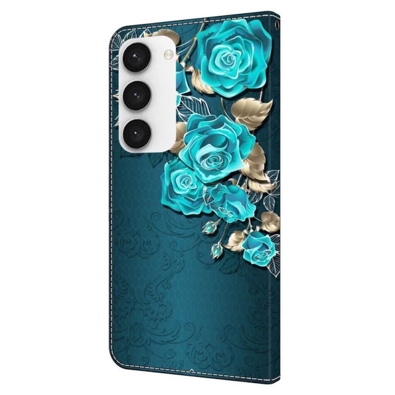 Housse Samsung Galaxy S24 Plus 5G Roses Bleues