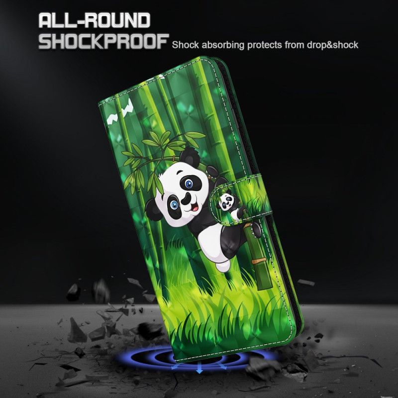 Housse Samsung Galaxy S24 Plus Panda Grimpeur à Lanière