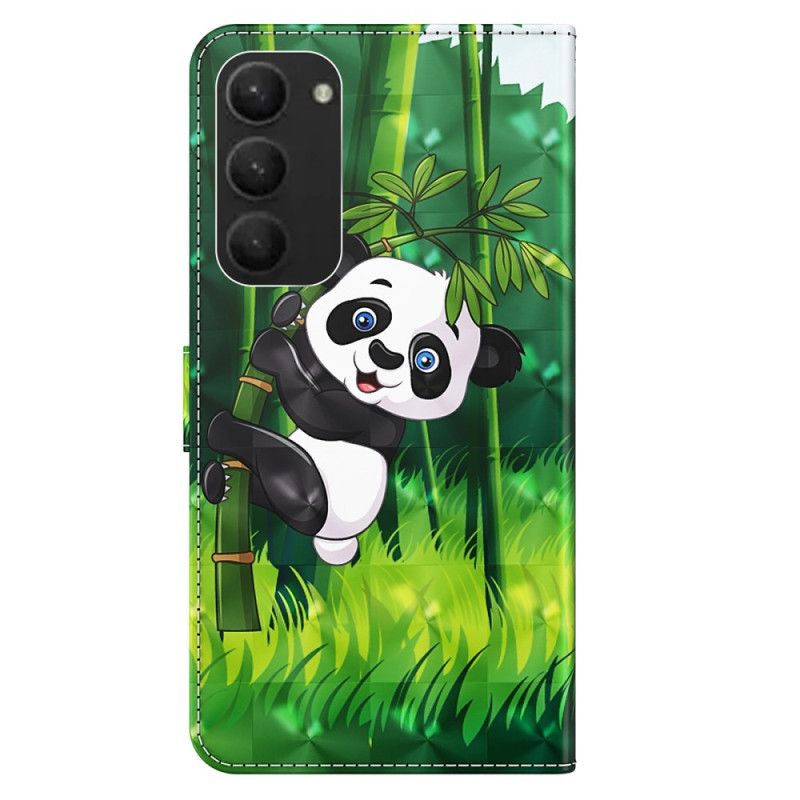 Housse Samsung Galaxy S24 Plus Panda Grimpeur à Lanière