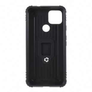 Coque Google Pixel 4a 5G Aspect Carbone avec Anneau Support