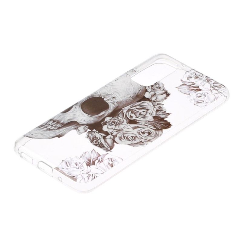 Coque Samsung Galaxy S20 Silicone Rose Skull