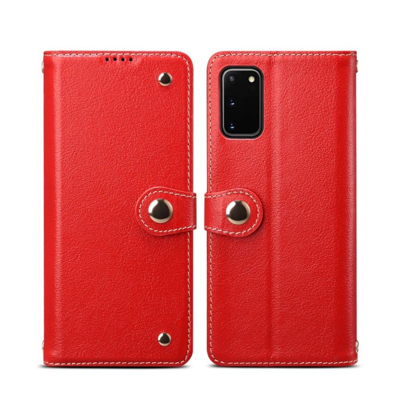 Housse Samsung Galaxy S20 cuir premium coutures