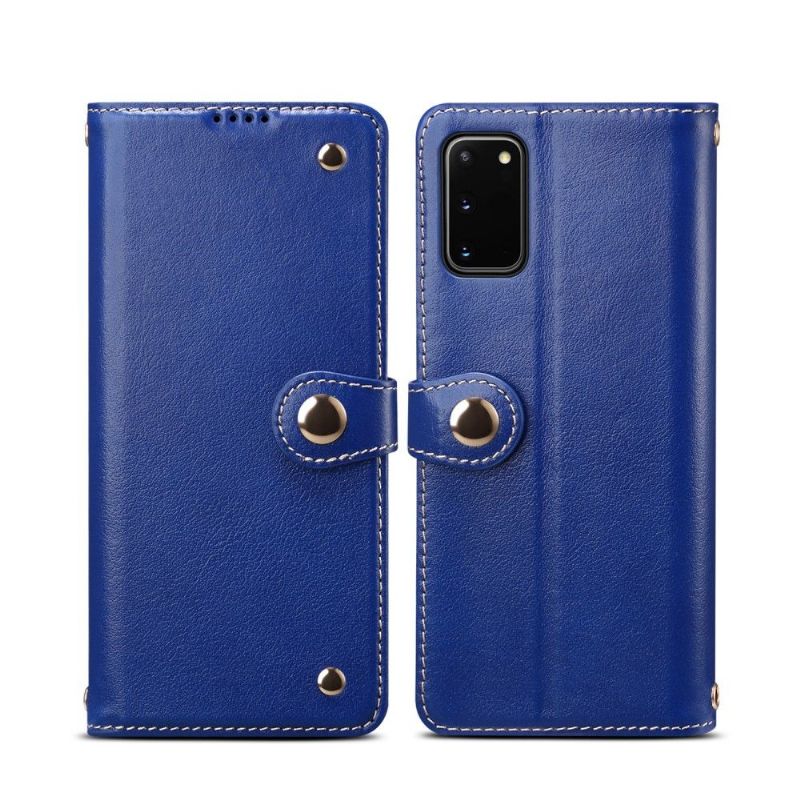 Housse Samsung Galaxy S20 cuir premium coutures