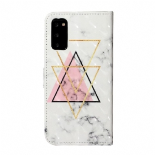 Housse Samsung Galaxy S20 Triangles Marbre